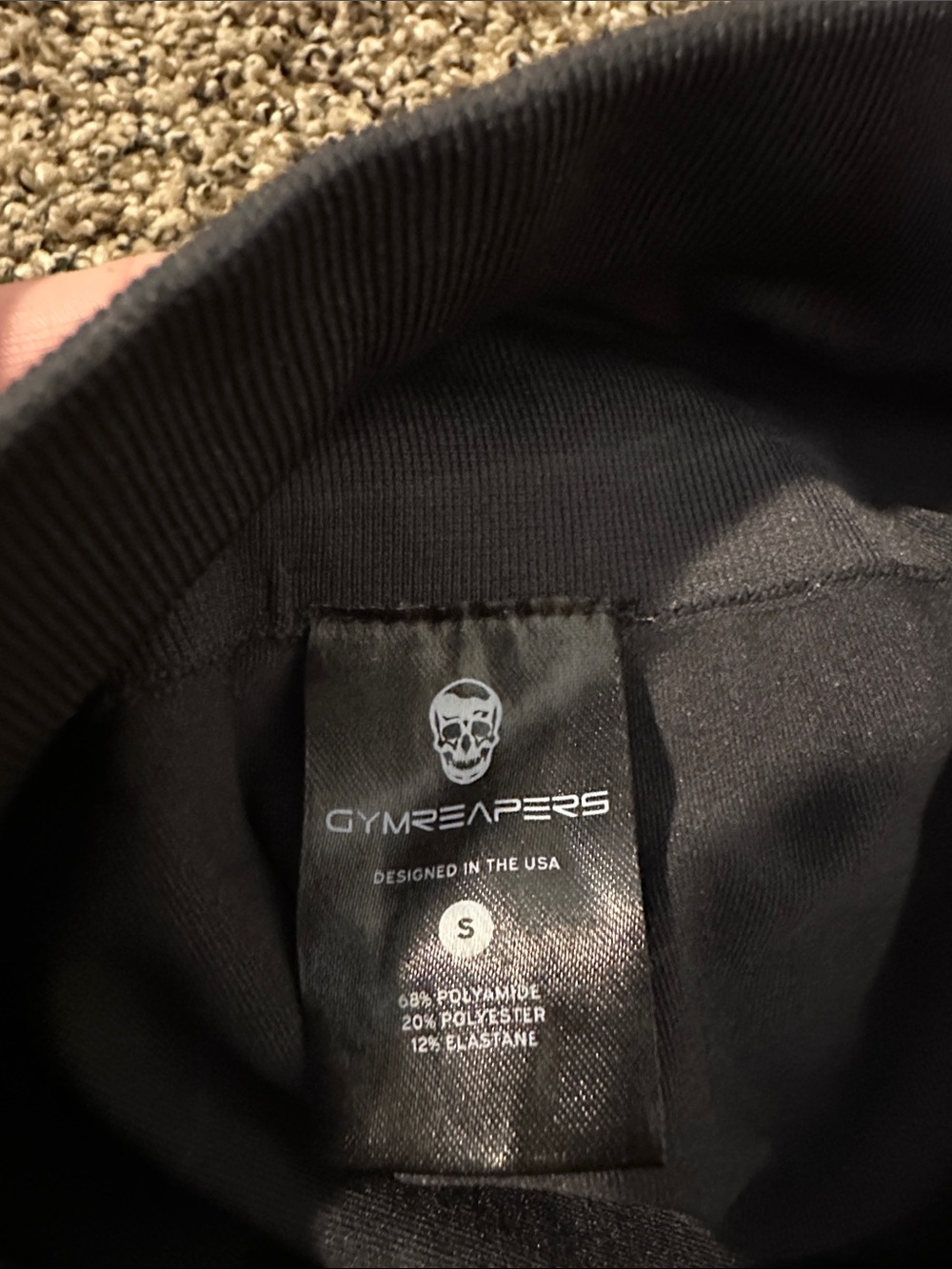 Women's Black Athletic Bike Shorts with Small Logo - Picture 2 of 3